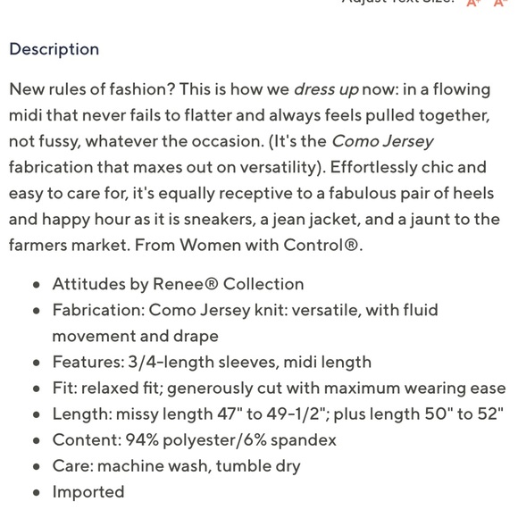 Attitudes by Renee Jersey Purple Women's Dress Sz 3XP NWT - Picture 6 of 6